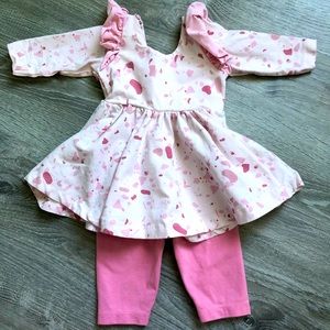 Double Ruffle Let’s Dance Dress & Pants (Size 3-6M)